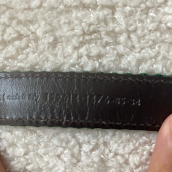 Gucci interlocking red and green leather belt - Picture 5 of 7
